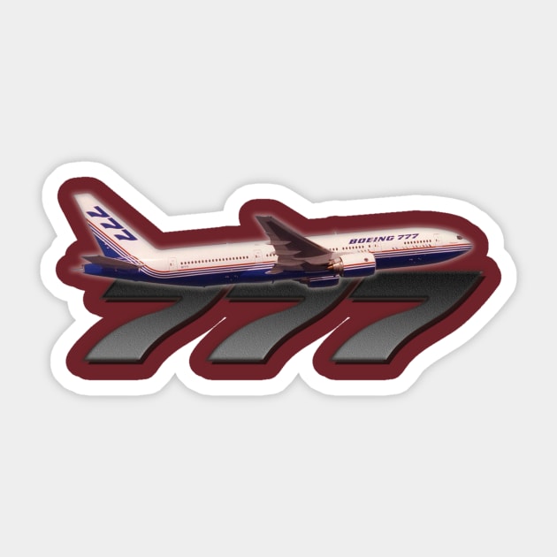 777 prototype Sticker by Caravele